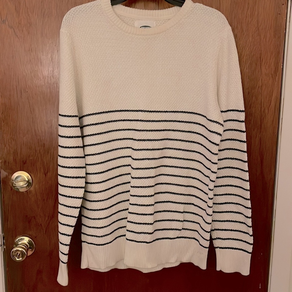 Casual Cream Color Knit Sweater